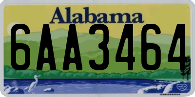 AL license plate 6AA3464