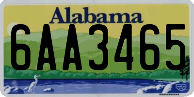 AL license plate 6AA3465