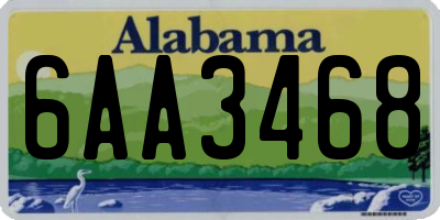 AL license plate 6AA3468
