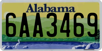 AL license plate 6AA3469