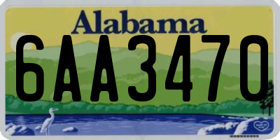 AL license plate 6AA3470