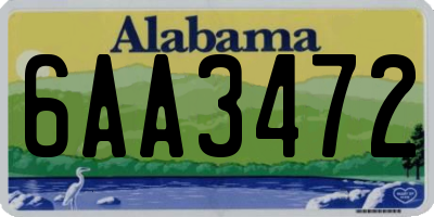 AL license plate 6AA3472
