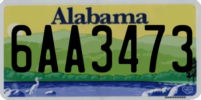 AL license plate 6AA3473
