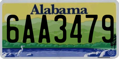 AL license plate 6AA3479