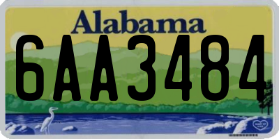 AL license plate 6AA3484