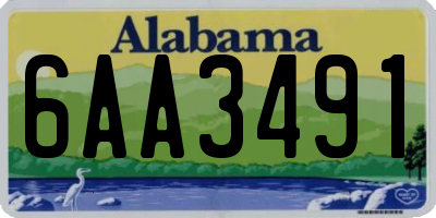 AL license plate 6AA3491