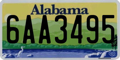 AL license plate 6AA3495