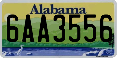 AL license plate 6AA3556
