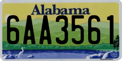 AL license plate 6AA3561