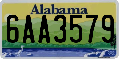 AL license plate 6AA3579