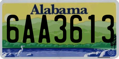 AL license plate 6AA3613