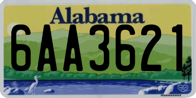 AL license plate 6AA3621