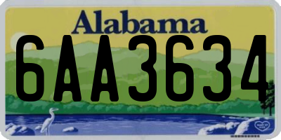 AL license plate 6AA3634