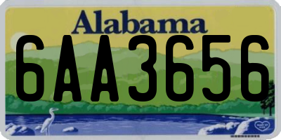 AL license plate 6AA3656