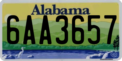 AL license plate 6AA3657