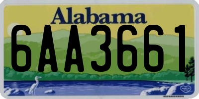 AL license plate 6AA3661