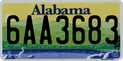 AL license plate 6AA3683