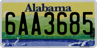 AL license plate 6AA3685