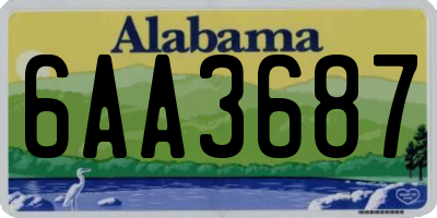 AL license plate 6AA3687