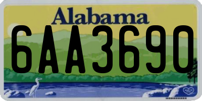 AL license plate 6AA3690