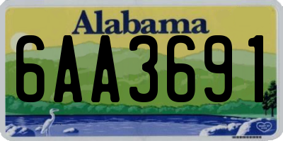 AL license plate 6AA3691