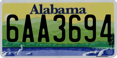 AL license plate 6AA3694