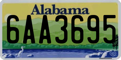 AL license plate 6AA3695
