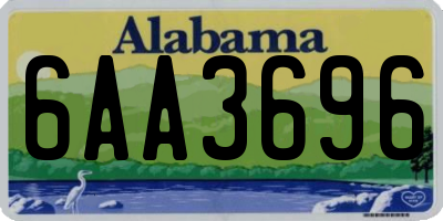 AL license plate 6AA3696