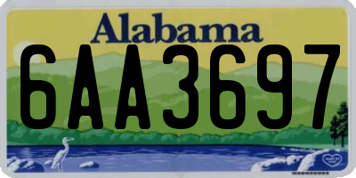 AL license plate 6AA3697