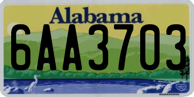 AL license plate 6AA3703
