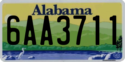 AL license plate 6AA3711