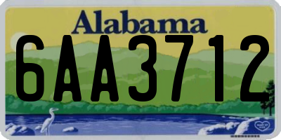 AL license plate 6AA3712