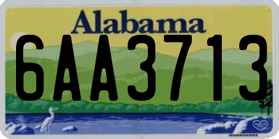 AL license plate 6AA3713