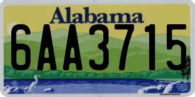 AL license plate 6AA3715