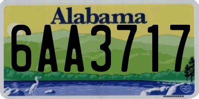 AL license plate 6AA3717