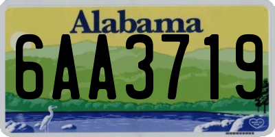AL license plate 6AA3719