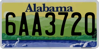 AL license plate 6AA3720