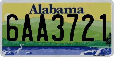 AL license plate 6AA3721