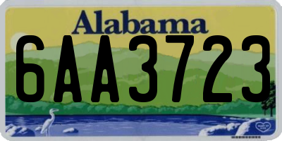 AL license plate 6AA3723