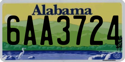 AL license plate 6AA3724