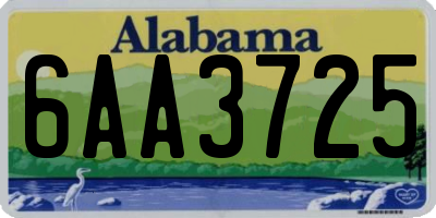 AL license plate 6AA3725