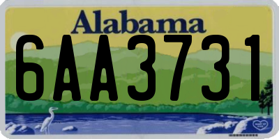 AL license plate 6AA3731