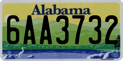 AL license plate 6AA3732