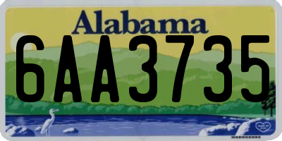 AL license plate 6AA3735