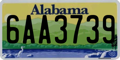 AL license plate 6AA3739