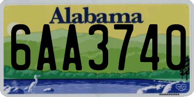 AL license plate 6AA3740