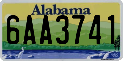 AL license plate 6AA3741