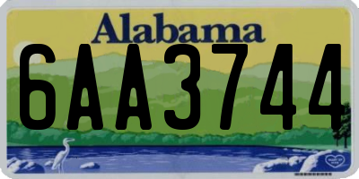 AL license plate 6AA3744