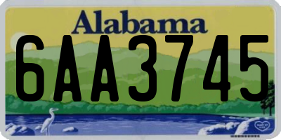 AL license plate 6AA3745