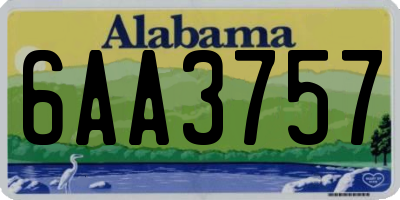 AL license plate 6AA3757